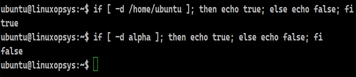 check directory exists using bash if statement
