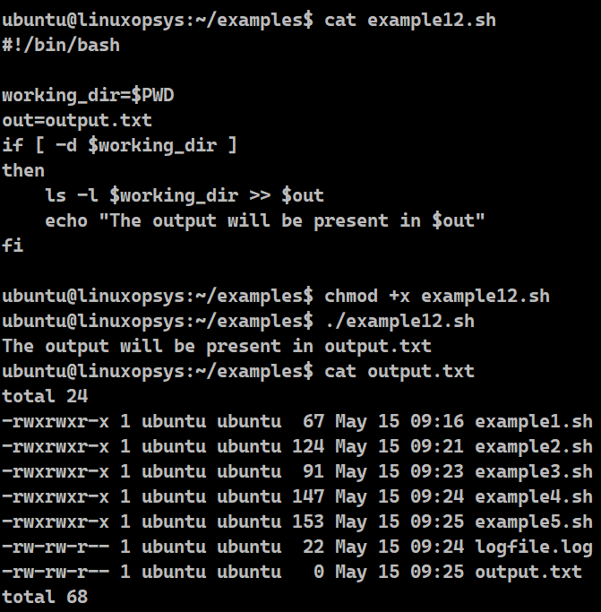 bash script append to file